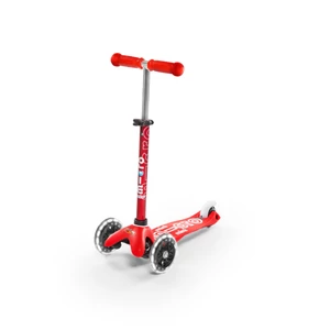 Mini Micro Deluxe LED roller világító kerékkel piros
