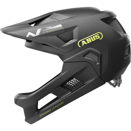 ABUS Youdrop FF velvet black gyerek fullface bukósisak 50-55 cm