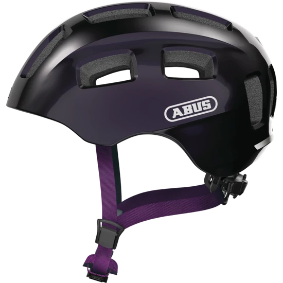 ABUS Youn-I 2 0 LED black violet bukósisak 52-57 cm