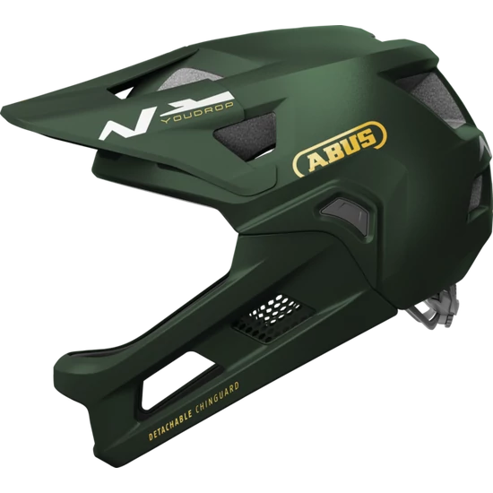 ABUS Youdrop FF moss green gyerek fullface bukósisak 50-55 cm