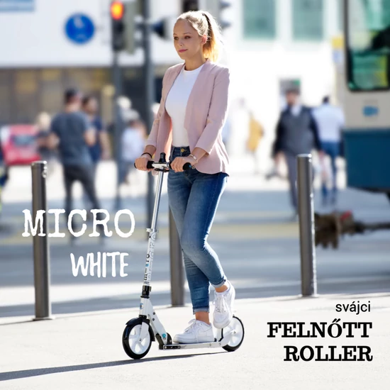 Micro Classic White roller 200mm kerekekkel