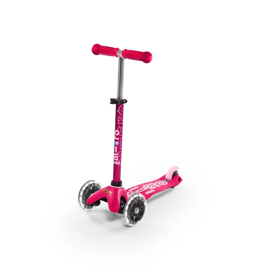 Mini Micro Deluxe LED gyerek roller világító kerékkel pink