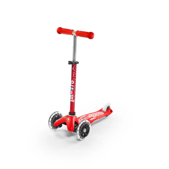 Mini Micro Deluxe LED roller világító kerékkel piros