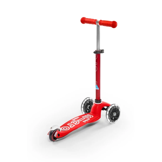 Mini Micro Deluxe LED roller világító kerékkel, piros