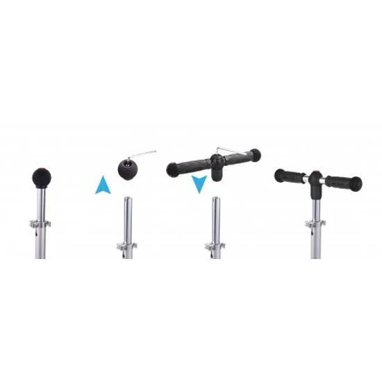 Micro Kickboard Compact Interchangeable roller, ezüst