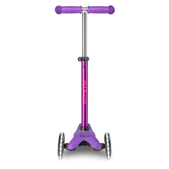 3 kerekű svájci LEDes roller, lila-pink