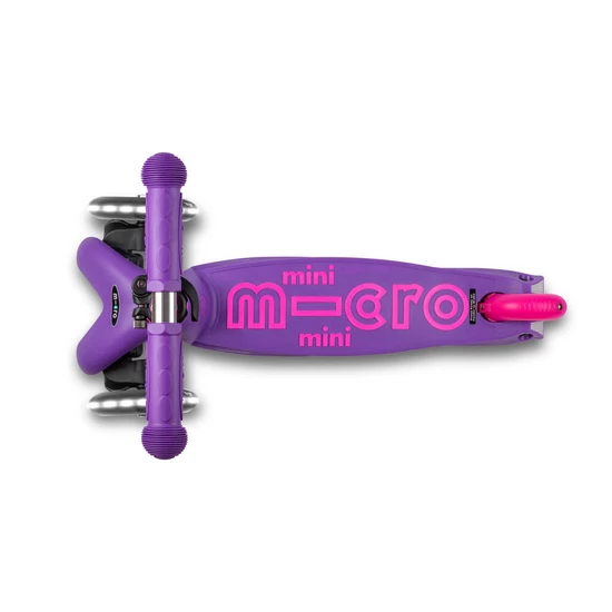 3 kerekű svájci LEDes roller, lila-pink
