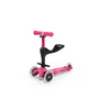 3in1 Mini Micro Deluxe Plus LED világító kerekű roller, pink